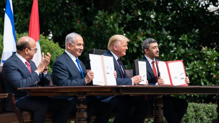 President Trump and The First Lady Participate in an Abraham Accords Signing Ceremony 50345630003